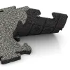 Großaufnahme vom Verbindungssystem von WARCO-Boden 4859 - Okrajová dlaždice im Farbdesign Šedý granit. Abmessungen 500 x 235 x 30 mm.