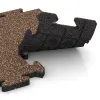 Großaufnahme vom Verbindungssystem von WARCO-Boden 4890 - Okrajová dlaždice HD im Farbdesign Kůra a Basto. Abmessungen 500 x 235 x 30 mm.