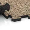 Großaufnahme vom Verbindungssystem von WARCO-Boden 5041 - Okrajová dlaždice HD im Farbdesign Travertin. Abmessungen 1000 x 485 x 30 mm.
