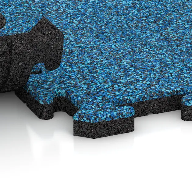 Großaufnahme vom Verbindungssystem von WARCO-Boden 5052 - Okrajová dlaždice HD im Farbdesign Atlantik. Abmessungen 1000 x 485 x 30 mm.