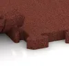 Großaufnahme vom Verbindungssystem von WARCO-Boden 5153 - Rohová dlaždice im Farbdesign Cihlově červená. Abmessungen 485 x 485 x 40 mm.