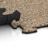 Großaufnahme vom Verbindungssystem von WARCO-Boden 5679 - Vnitřní podlahová dlaždice puzzle im Farbdesign Travertin. Abmessungen 500 x 500 x 18 mm.