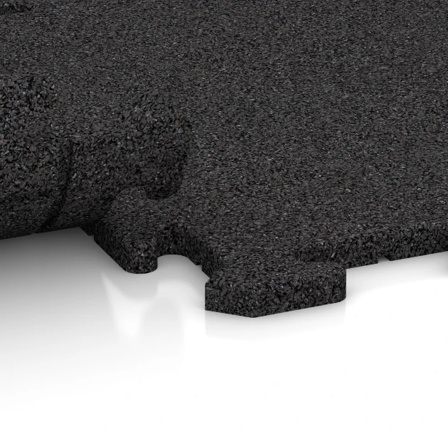 Großaufnahme vom Verbindungssystem von WARCO-Boden 4223 - Sportovní deska 1,8 cm im Farbdesign Antracit. Abmessungen 50 x 50 x 1,8 cm | 0,25 m².