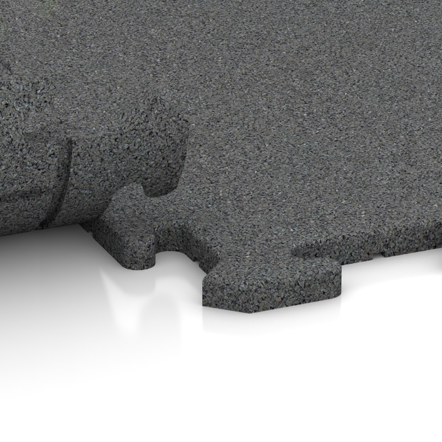 Großaufnahme vom Verbindungssystem von WARCO-Boden 4827 - Okrajová dlaždice im Farbdesign Šedá břidlice. Abmessungen 1000 x 485 x 18 mm.