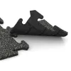 Großaufnahme vom Verbindungssystem von WARCO-Boden 4714 - Rohová dlaždice im Farbdesign Tmavě šedý granit. Abmessungen 235 x 235 x 18 mm.