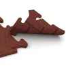 Großaufnahme vom Verbindungssystem von WARCO-Boden 4814 - Rohová dlaždice im Farbdesign Cihlově červená. Abmessungen 235 x 235 x 18 mm.
