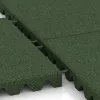 Großaufnahme vom Verbindungssystem von WARCO-Boden 5556 - Bezpečnostní dlaždice na dětské hřiště 5 cm - EN 1177 ≤ 145 cm im Farbdesign Trávově zelená. Abmessungen 500 x 500 x 50 mm.