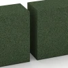 Großaufnahme vom Verbindungssystem von WARCO-Boden 7030 - Schod z gumového granulátu im Farbdesign Travní zelená. Abmessungen 100 x 30 x 15 cm.