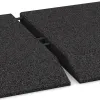 Großaufnahme vom Verbindungssystem von WARCO-Boden 0485 - Corner tile (two chamfered sides) im Farbdesign Antracit. Abmessungen 500 x 500 x 50 mm.
