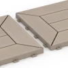 Großaufnahme vom Verbindungssystem von WARCO-Boden 6350 - Kazetový vzor – Terasové dlaždice im Farbdesign Vanilka. Abmessungen 30 x 30 x 2 cm.