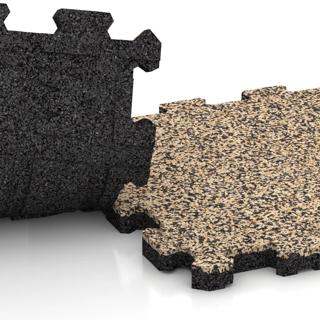 Großaufnahme vom Verbindungssystem von WARCO-Boden 3856 - Dlaždice k bazénu bez spár im Farbdesign Travertin. Abmessungen 30,6 x 30,6 x 2 cm | 0,094 m².