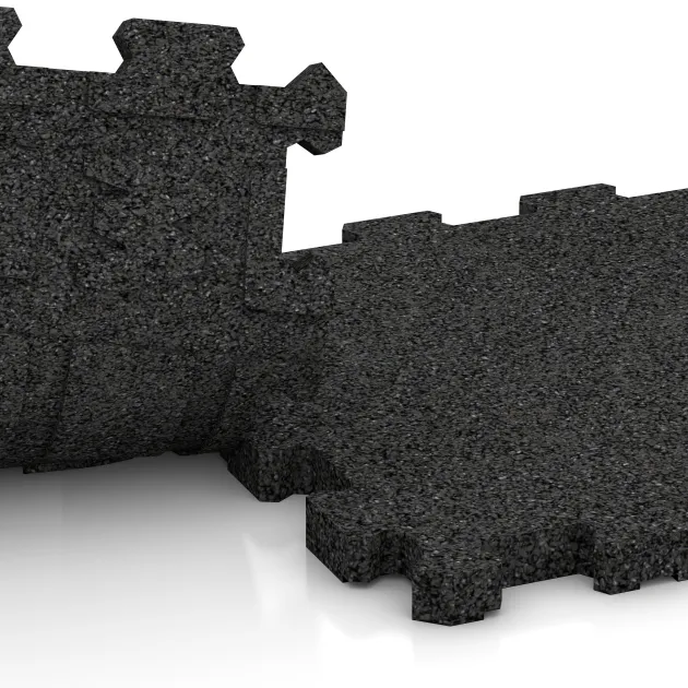 Großaufnahme vom Verbindungssystem von WARCO-Boden 5441 - Schodová dlaždice im Farbdesign Antracit. Abmessungen 306 x 306 x 20 mm.