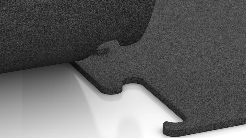 Vyřezaný puzzlový spoj bez zkosení