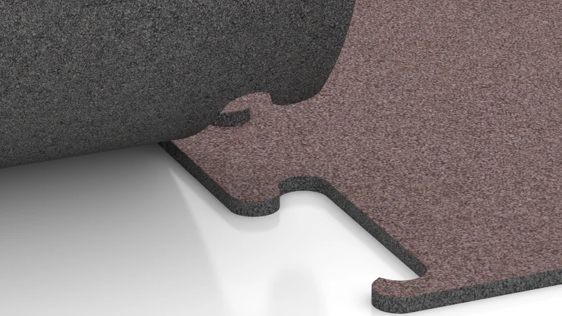 Vyřezaný puzzlový spoj bez zkosení