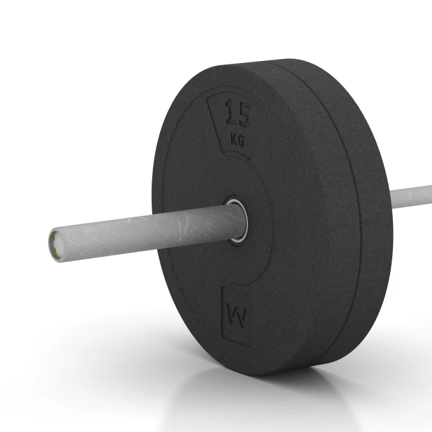 Großaufnahme vom Verbindungssystem von WARCO-Boden 6088 - Bumper Plate Slim im Farbdesign Antracit. Abmessungen 15 kg | ø 45,4 x 5,85 cm.