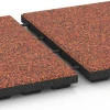 Großaufnahme vom Verbindungssystem von WARCO-Boden 6367 - Terasová dlaždice Classic im Farbdesign Etna. Abmessungen 50 x 50 x 4 cm.