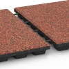 Großaufnahme vom Verbindungssystem von WARCO-Boden 6435 - Dopadová dlažba – 160 cm im Farbdesign Etna. Abmessungen 50 x 50 x 4,8 cm.