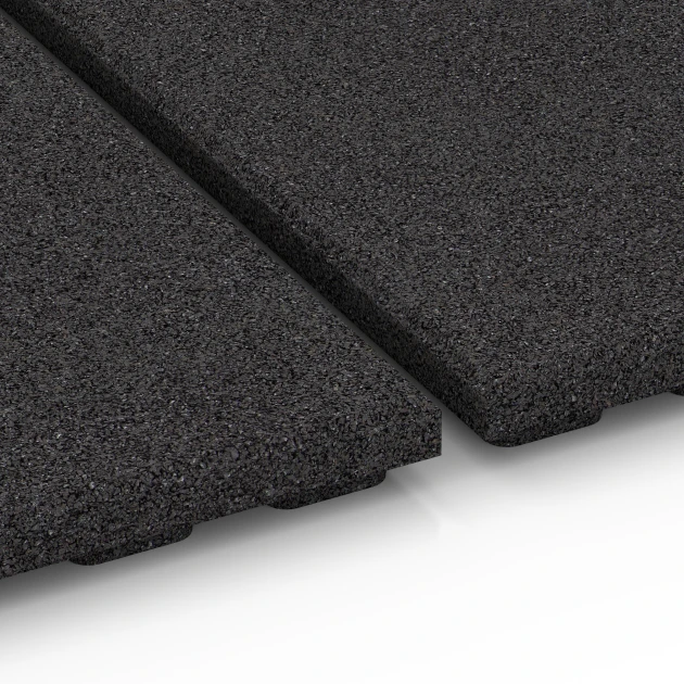 Großaufnahme vom Verbindungssystem von WARCO-Boden 6383 - Gumová stájová rohož Komfort im Farbdesign Antracit. Abmessungen 100 x 100 x 4 cm | 1,00 m².