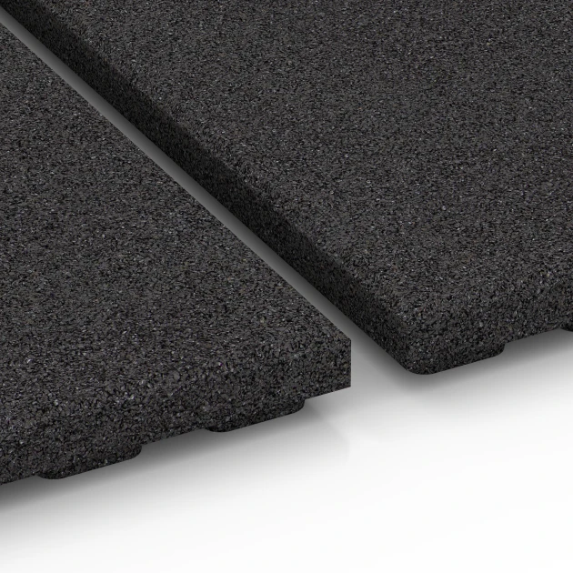 Großaufnahme vom Verbindungssystem von WARCO-Boden 6387 - Stájová rohož Luxus im Farbdesign Antracit. Abmessungen 100 x 100 x 4,5 cm | 1,00 m².
