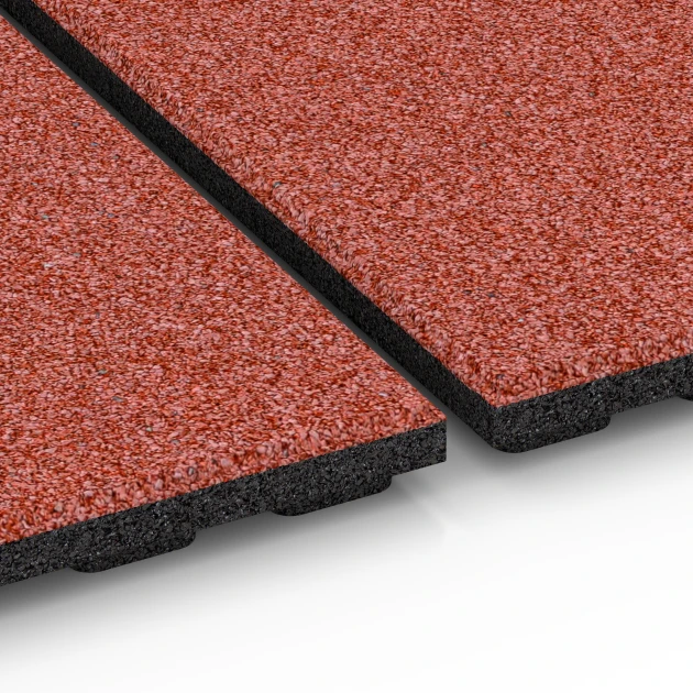 Großaufnahme vom Verbindungssystem von WARCO-Boden 6386 - Stájová rohož Komfort im Farbdesign Cihlově červená. Abmessungen 100 x 50 x 4 cm | 0,50 m².