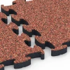 Großaufnahme vom Verbindungssystem von WARCO-Boden 6881 - Fitness Max Floor System im Farbdesign Etna. Abmessungen 44,6 x 44,6 × 2,8 cm.