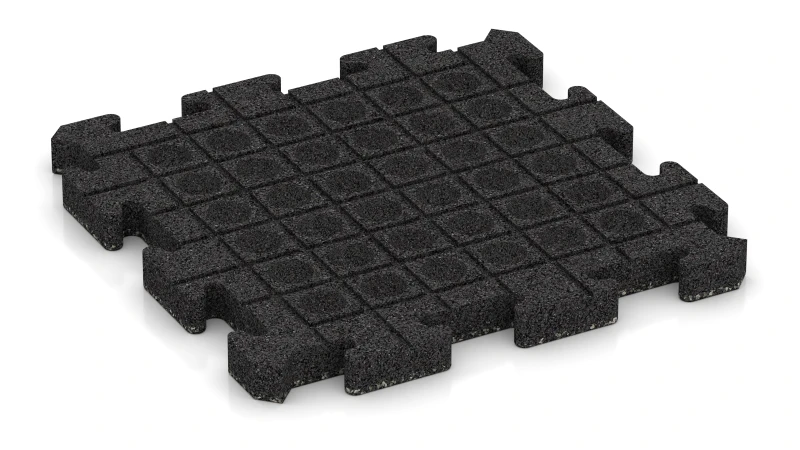 Drenážní kanálky a kupole ve čtvercovém uspořádání