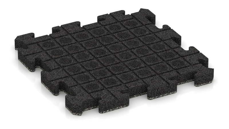 Drenážní kanálky a kupole ve čtvercovém uspořádání