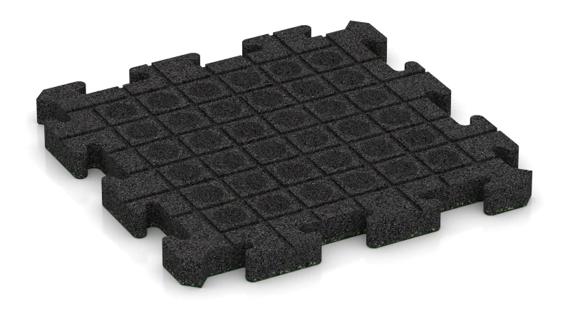 Drenážní kanálky a kupole ve čtvercovém uspořádání