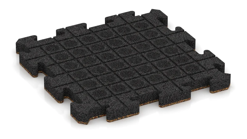 Drenážní kanálky a kupole ve čtvercovém uspořádání