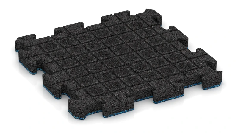 Drenážní kanálky a kupole ve čtvercovém uspořádání