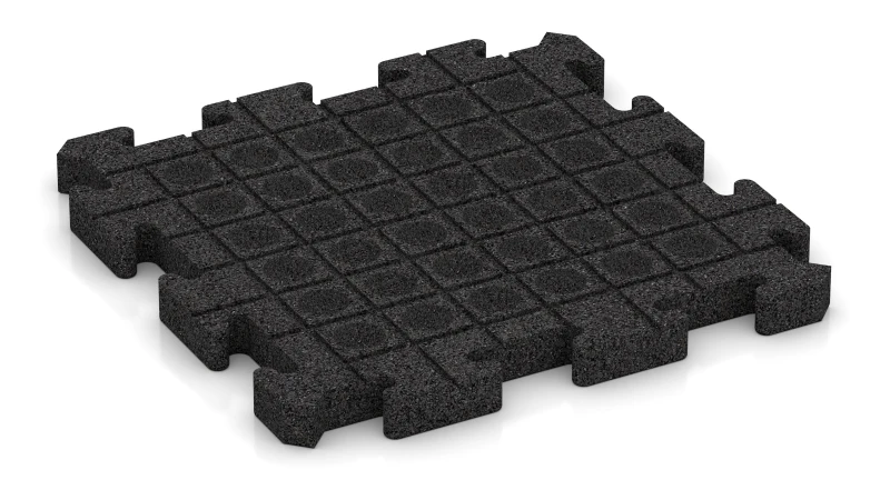 Drenážní kanálky a kupole ve čtvercovém uspořádání