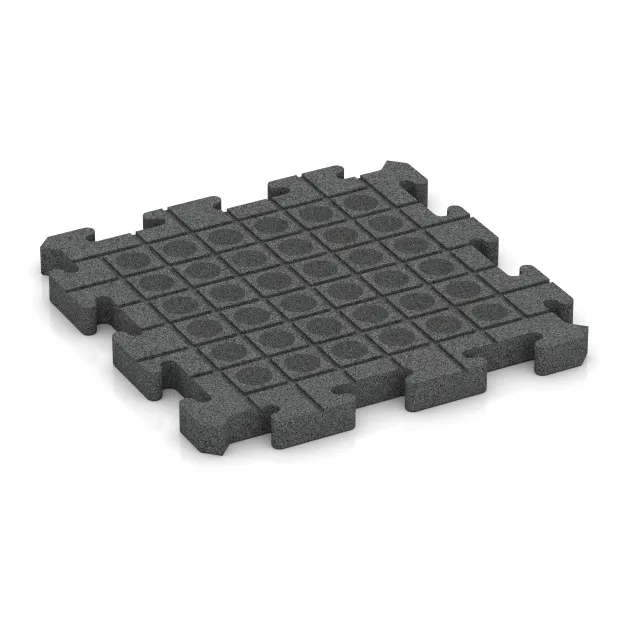 Aufsicht auf die Unterseite, also die Bodenseite von WARCO-Formteil 4038 - Sportovní krytina pro psy HD im Format 500 x 500 x 40 mm.