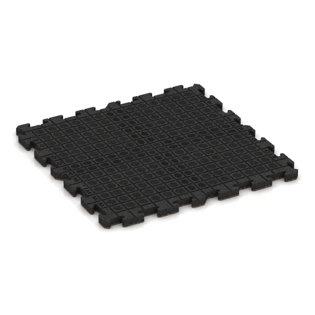 Aufsicht auf die Unterseite, also die Bodenseite von WARCO-Formteil 5918 - Vnitřní podlahová dlaždice puzzle im Format 1000 x 1000 x 40 mm.