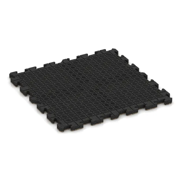 Aufsicht auf die Unterseite, also die Bodenseite von WARCO-Formteil 5921 - Vnitřní podlahová dlaždice puzzle im Format 1000 x 1000 x 40 mm.