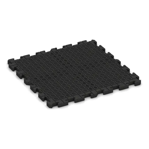 Aufsicht auf die Unterseite, also die Bodenseite von WARCO-Formteil 4076 - Sportovní krytina pro psy HD im Format 1000 x 1000 x 40 mm.