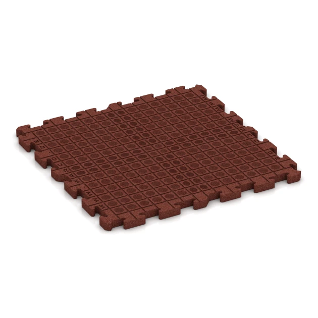 Aufsicht auf die Unterseite, also die Bodenseite von WARCO-Formteil 3476 - Playground flooring im Format 100 x 100 x 4 cm | 1,00 m².