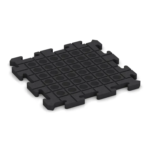 Aufsicht auf die Unterseite, also die Bodenseite von WARCO-Formteil 2612 - Sportovní podlaha Studio im Format 500 x 500 x 30 mm.