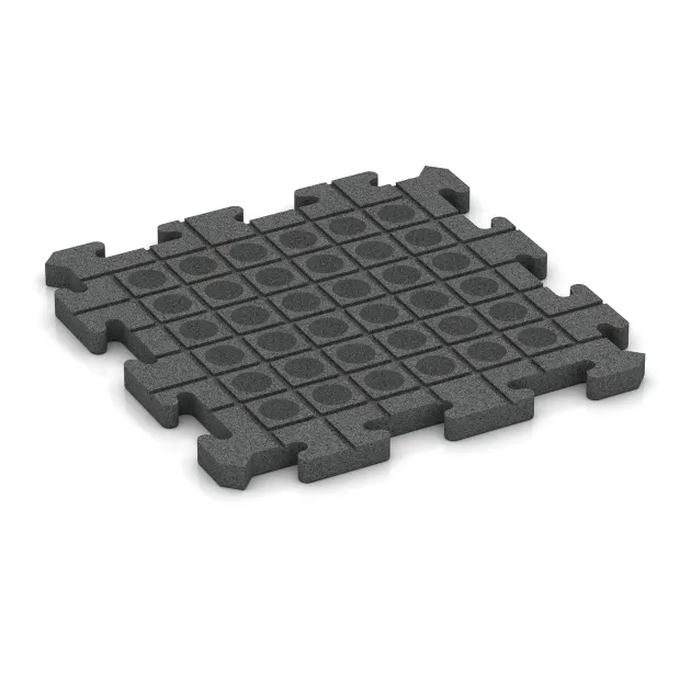 Aufsicht auf die Unterseite, also die Bodenseite von WARCO-Formteil 2806 - Sportovní krytina pro psy HD im Format 500 x 500 x 30 mm.