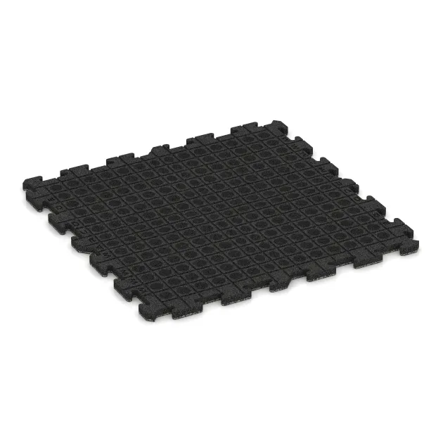 Aufsicht auf die Unterseite, also die Bodenseite von WARCO-Formteil 5848 - Vnitřní podlahová dlaždice puzzle im Format 1000 x 1000 x 30 mm.