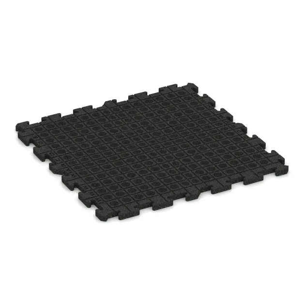 Aufsicht auf die Unterseite, also die Bodenseite von WARCO-Formteil 5850 - Vnitřní podlahová dlaždice puzzle im Format 1000 x 1000 x 30 mm.