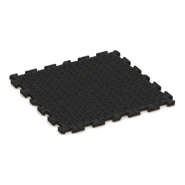 Aufsicht auf die Unterseite, also die Bodenseite von WARCO-Formteil 5851 - Vnitřní podlahová dlaždice puzzle im Format 1000 x 1000 x 30 mm.