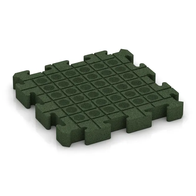 Aufsicht auf die Unterseite, also die Bodenseite von WARCO-Formteil 3182 - Venkovní dlaždice na klik im Format 500 x 500 x 60 mm.
