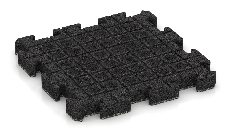 Drenážní kanálky a kupole ve čtvercovém uspořádání