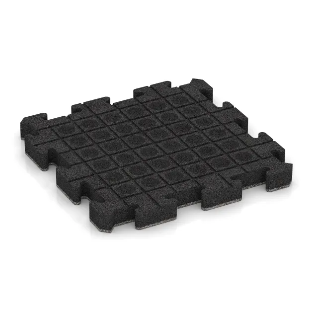 Aufsicht auf die Unterseite, also die Bodenseite von WARCO-Formteil 4558 - Venkovní dlaždice na klik im Format 500 x 500 x 50 mm.