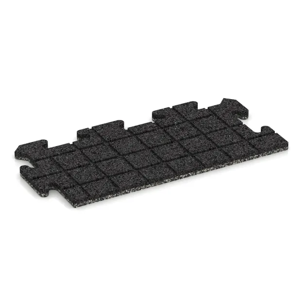 Aufsicht auf die Unterseite, also die Bodenseite von WARCO-Formteil 4690 - Okrajová dlaždice im Format 500 x 235 x 18 mm.