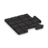Aufsicht auf die Unterseite, also die Bodenseite von WARCO-Formteil 4711 - Rohová dlaždice im Format 235 x 235 x 18 mm.