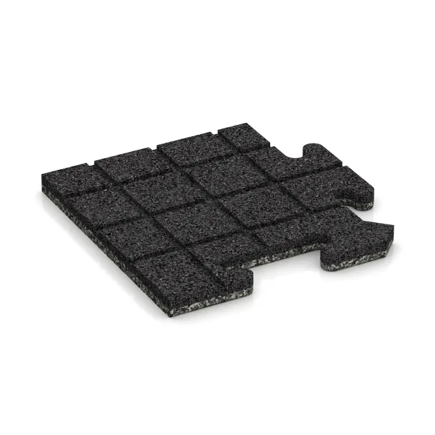 Aufsicht auf die Unterseite, also die Bodenseite von WARCO-Formteil 4711 - Rohová dlaždice im Format 235 x 235 x 18 mm.