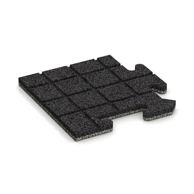 Aufsicht auf die Unterseite, also die Bodenseite von WARCO-Formteil 4710 - Rohová dlaždice im Format 235 x 235 x 18 mm.