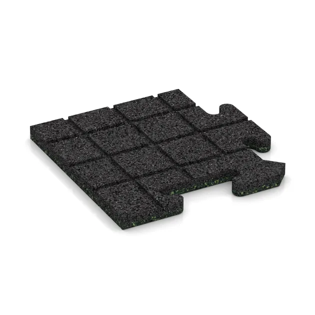Aufsicht auf die Unterseite, also die Bodenseite von WARCO-Formteil 4713 - Rohová dlaždice im Format 235 x 235 x 18 mm.
