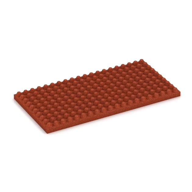 Aufsicht auf die Unterseite, also die Bodenseite von WARCO-Formteil 3644 - Luxusní gumová stájová rohož im Format 1000 x 500 x 55 mm.